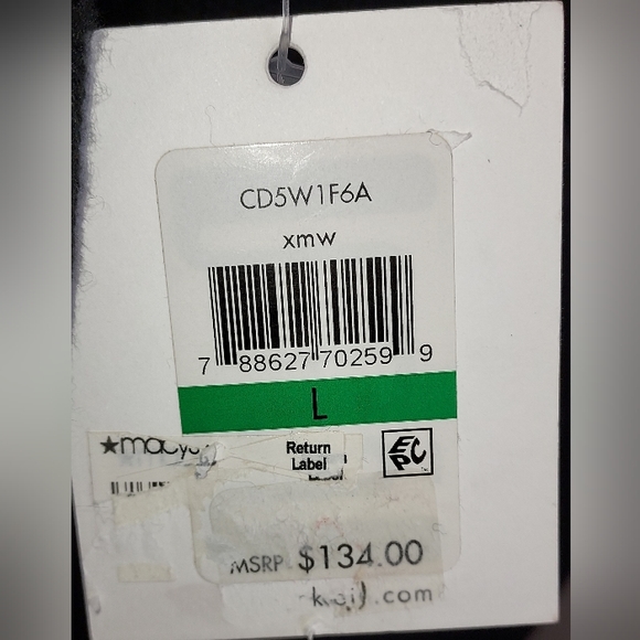 Calvin Klein Black/White Collared Long Sleeve Sweater Dress NWT - Picture 5 of 7